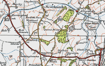 Old map of Winford in 1919