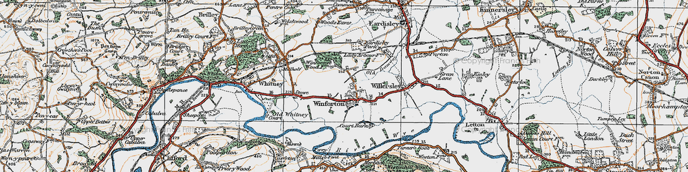 Old map of Winforton in 1919
