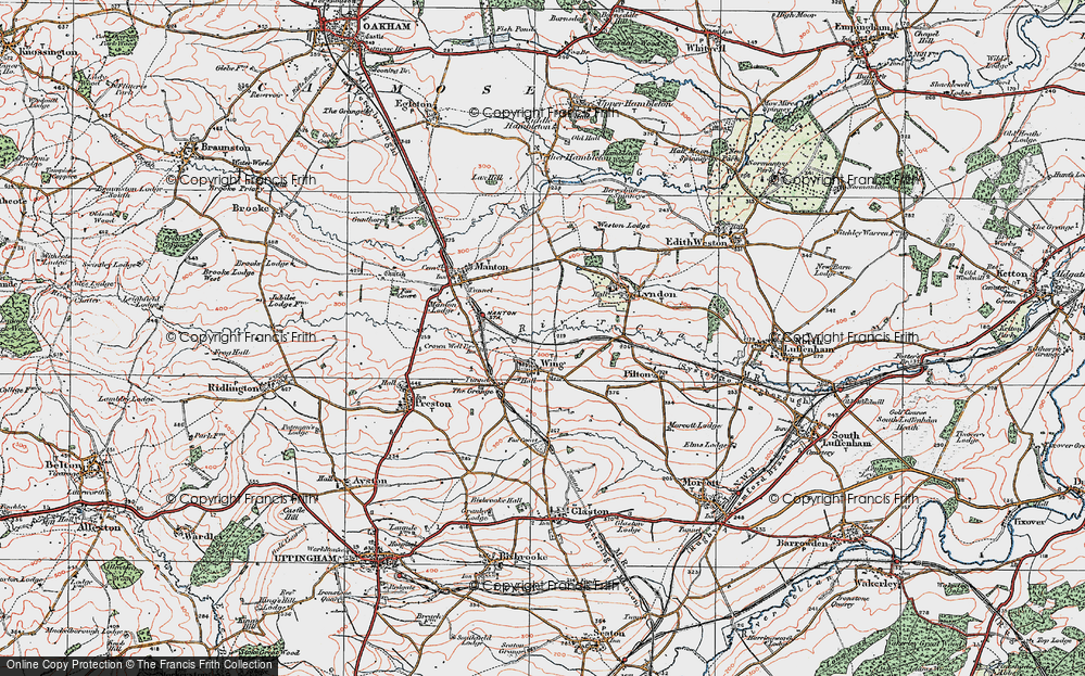 Old Map of Wing, 1921 in 1921