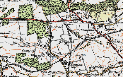 Old map of Wingate in 1925