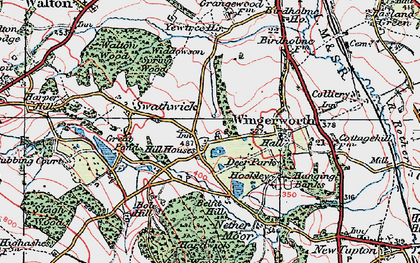 Old map of Wingerworth in 1923