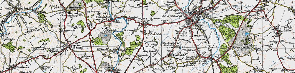 Old map of Wingfield in 1919