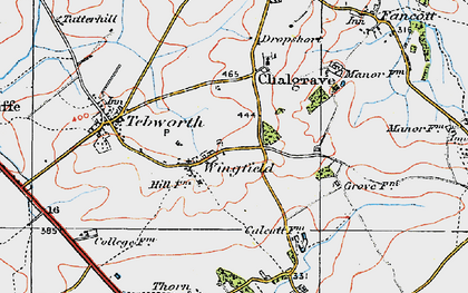 Old map of Wingfield in 1919