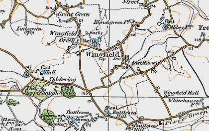 Old map of Wingfield in 1921