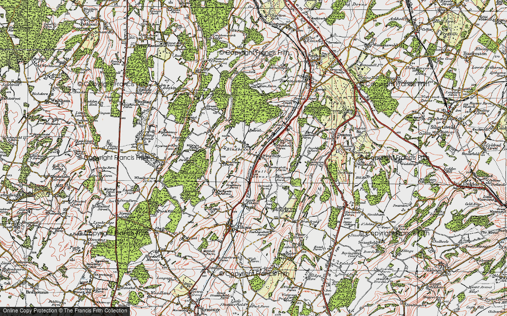 Old Map of Wingmore, 1920 in 1920