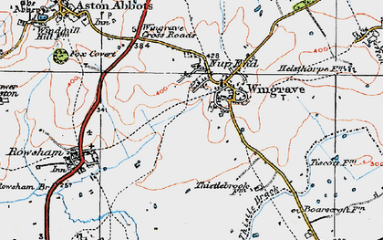 Old map of Wingrave in 1919