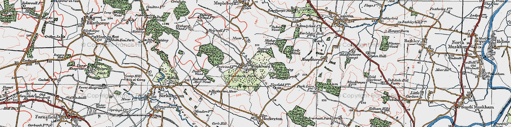 Old map of Winkburn in 1923