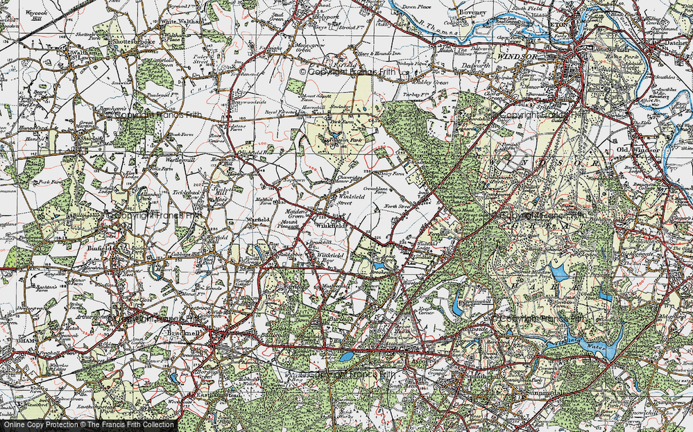 Old Map of Winkfield, 1919 in 1919