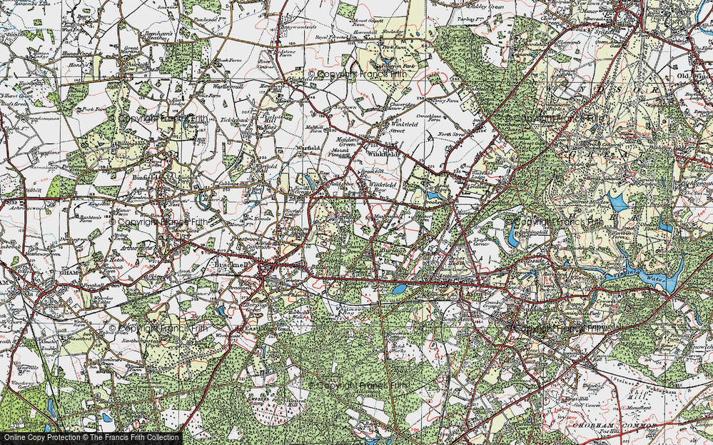 Old Map of Historic Map covering Whitegrove in 1919