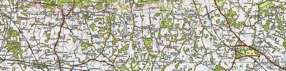 Old map of Bough Beech Resr in 1920