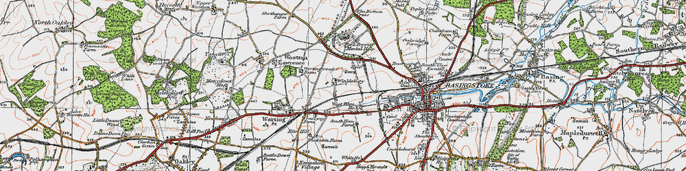 Old map of Winklebury in 1919