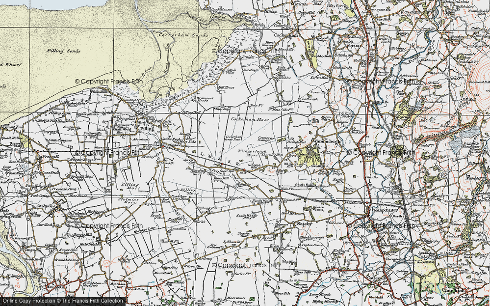 Old Map of Winmarleigh Moss, 1924 in 1924