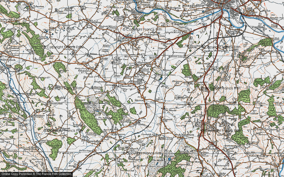 Old Map of Winnal, 1920 in 1920