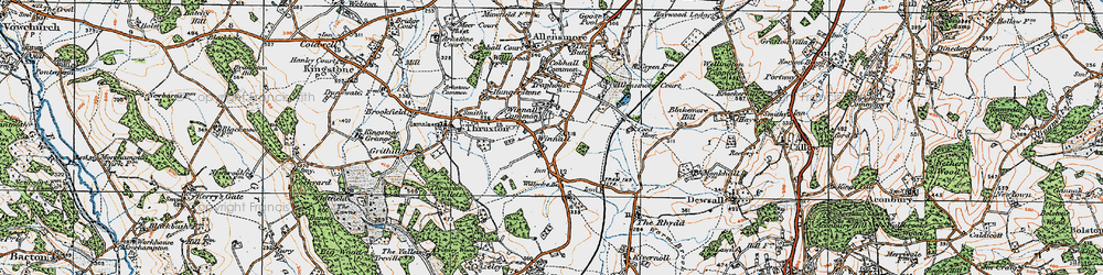 Old map of Winnal in 1920