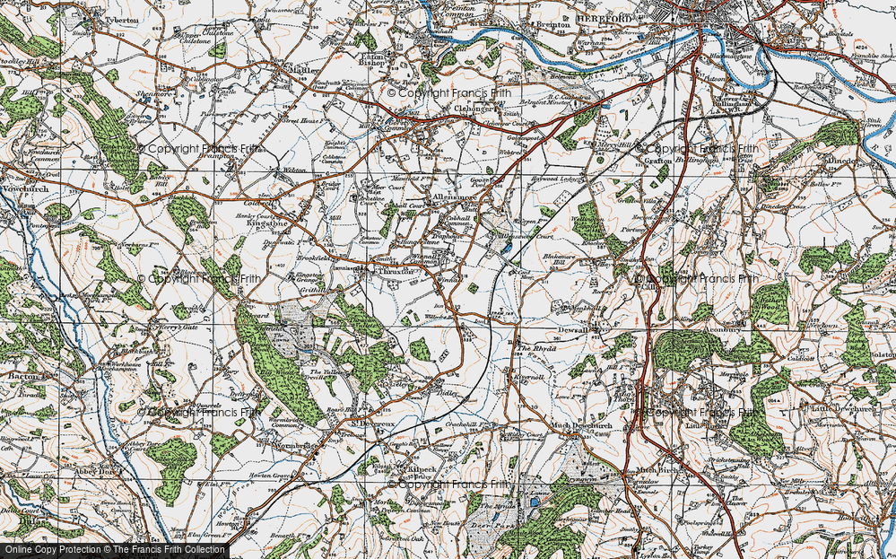 Old Map of Winnal Common, 1920 in 1920