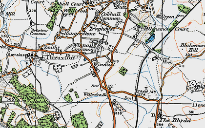 Old map of Winnal Common in 1920