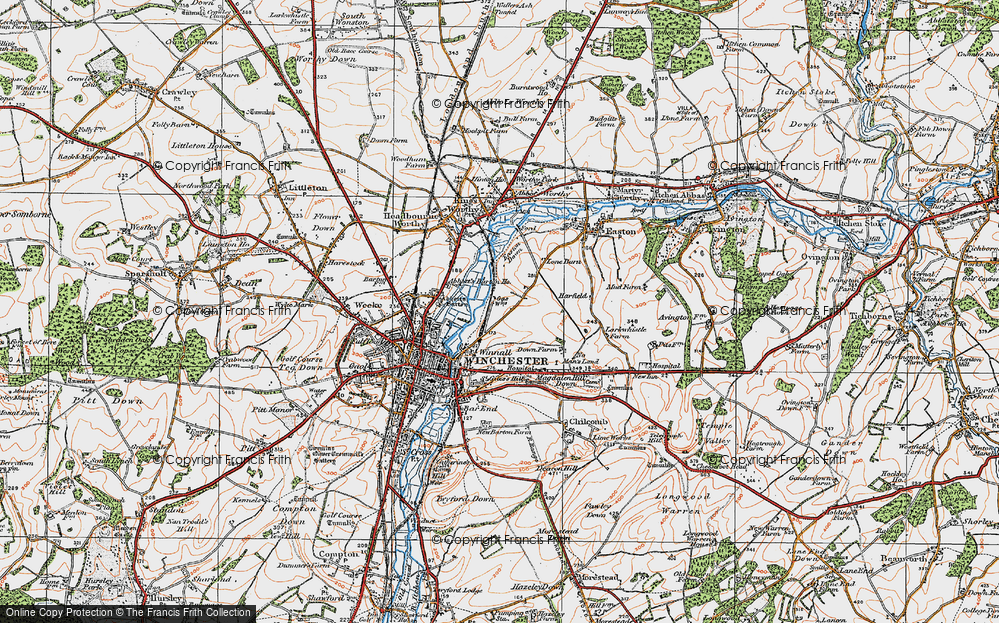 Old Map of Winnall, 1919 in 1919