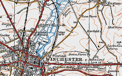 Old map of Winnall in 1919