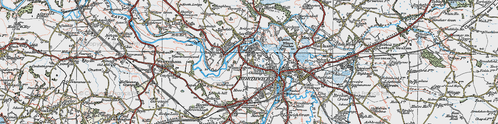 Old map of Winnington in 1923