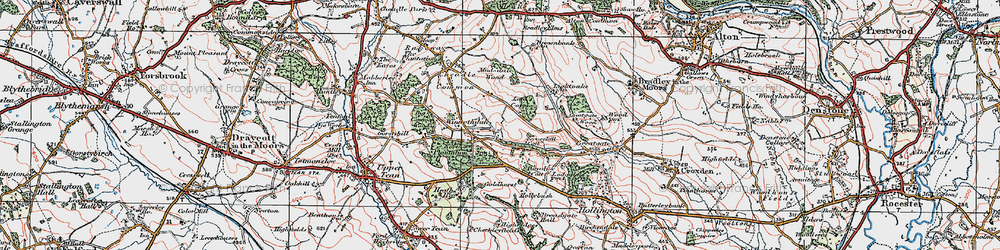 Old map of Winnothdale in 1921