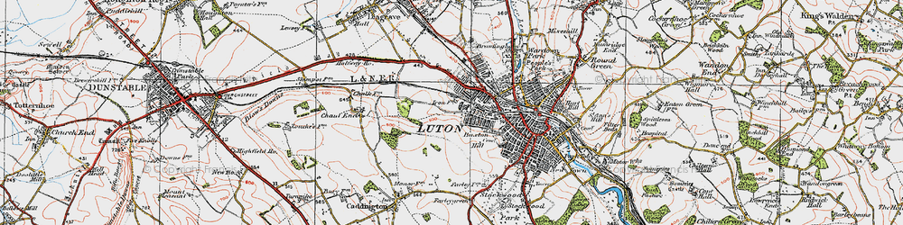 Old map of Winsdon Hill in 1920