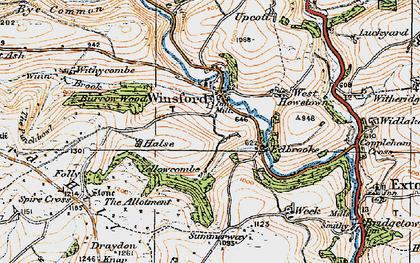 Old map of Burrow Wood in 1919