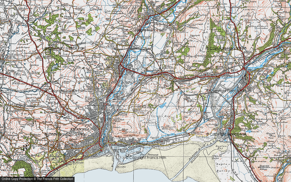 Old Map of Winsh-wen, 1923 in 1923