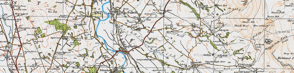 Old map of Winskill in 1925