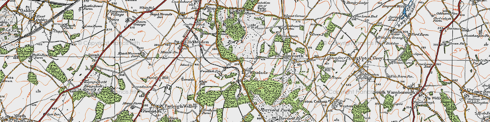 Old map of Winslade in 1919