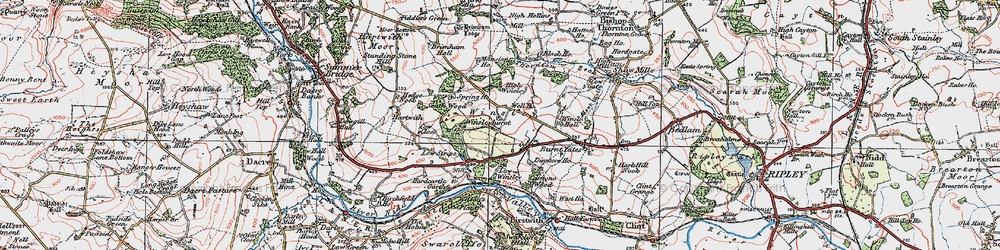 Old map of Woodfield Ho in 1925