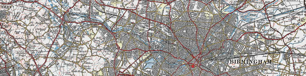 Old map of Winson Green in 1921
