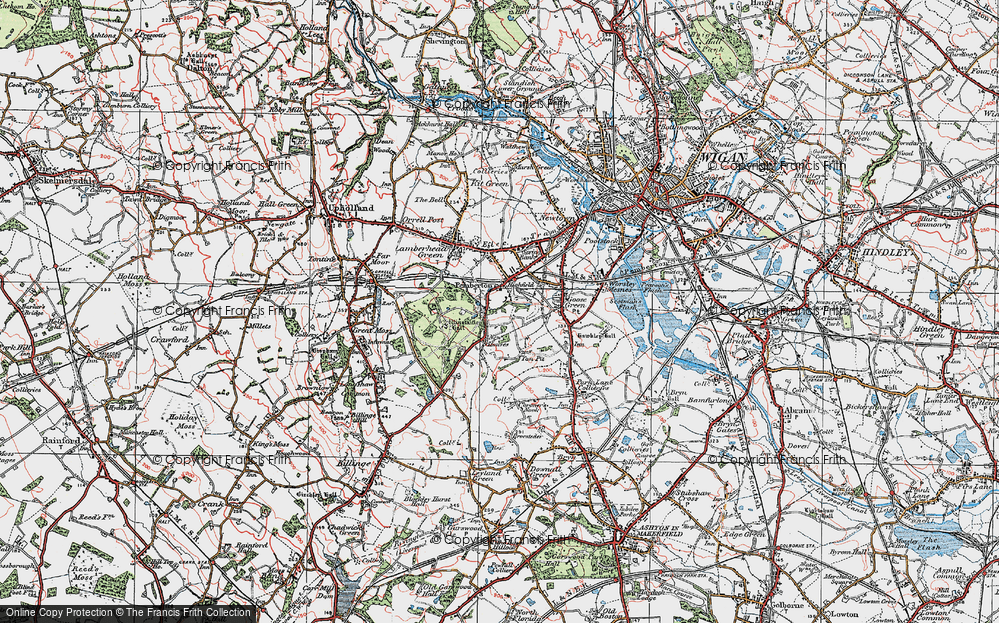 Old Map of Winstanley, 1924 in 1924