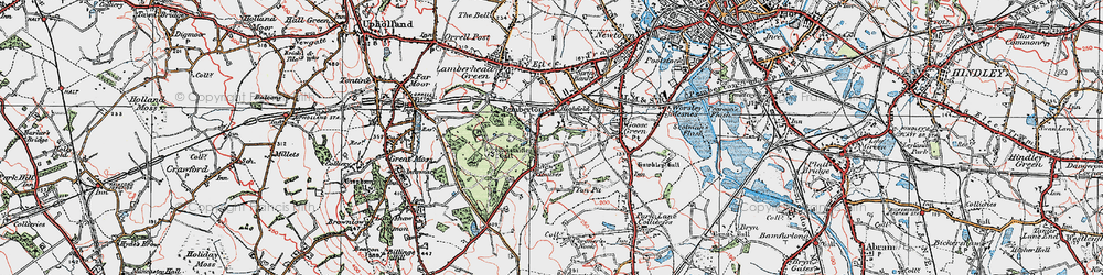 Old map of Winstanley Hall in 1924