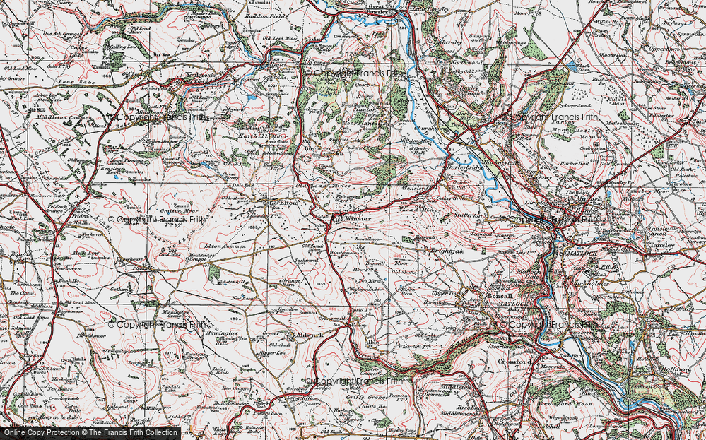 Old Map of Winster, 1923 in 1923