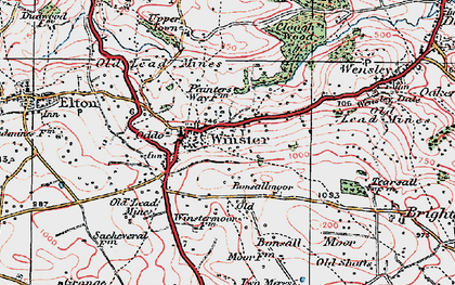 Old map of Winster in 1923