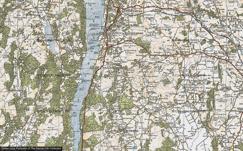 Old Map of Historic Map covering Bulman Strands in 1925