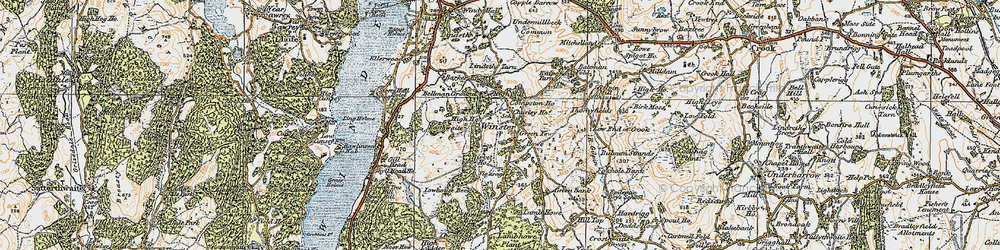 Old map of Winster in 1925