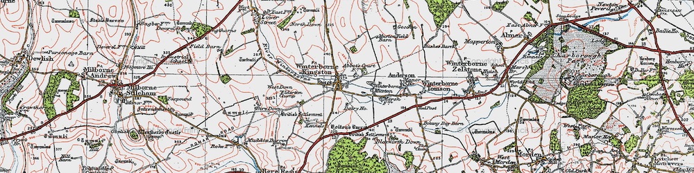 Old map of Bolton's Barrow in 1919