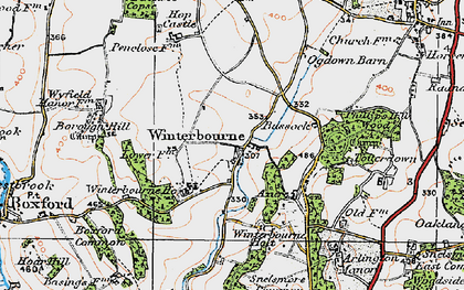 Old map of Boxford Common in 1919