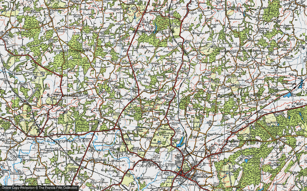 Old Map of Winterfold, 1920 in 1920