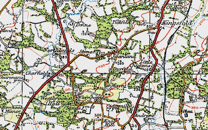 Old map of Winterfold in 1920