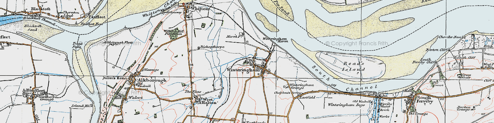 Old map of Winteringham Haven in 1924