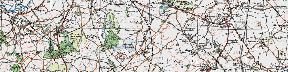 Old map of Wintersett in 1925