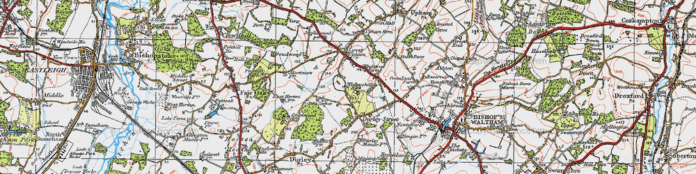 Old map of Wintershill Hall in 1919