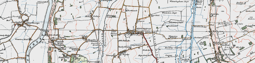 Old map of Winterton in 1924