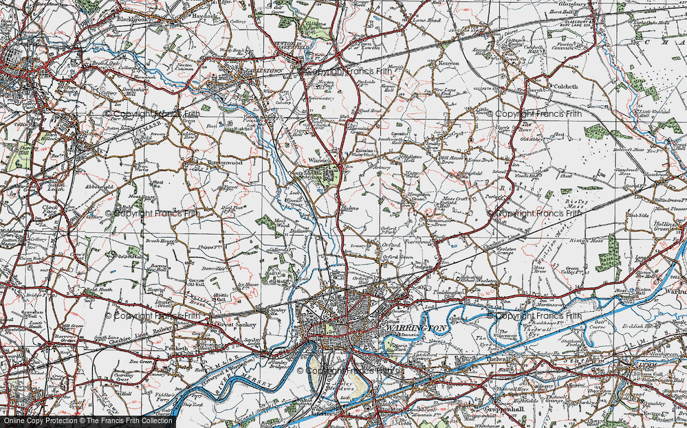 Old Map of Winwick Quay, 1923 in 1923