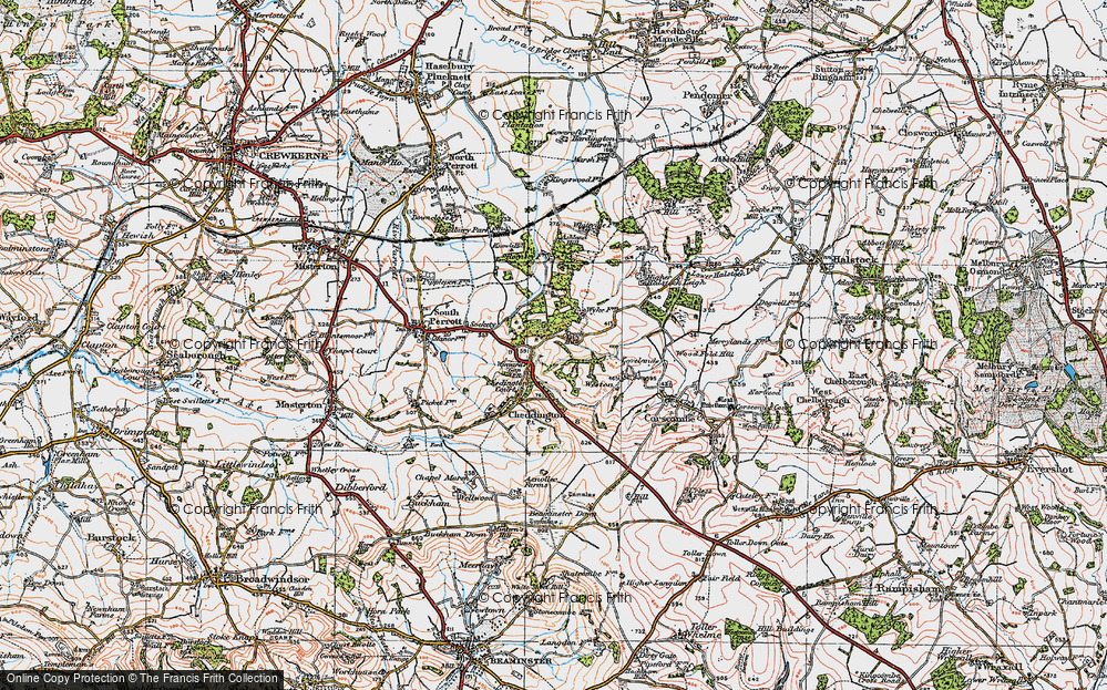 Old Map of Winyard's Gap, 1919 in 1919