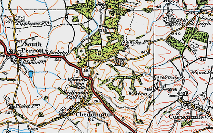 Old map of Winyard's Gap in 1919