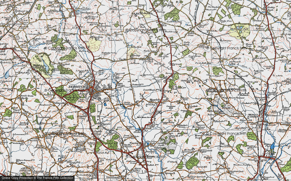 Old Map of Winyates, 1919 in 1919