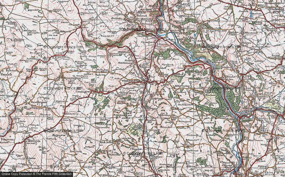 Old Map of Wirksworth, 1921 in 1921